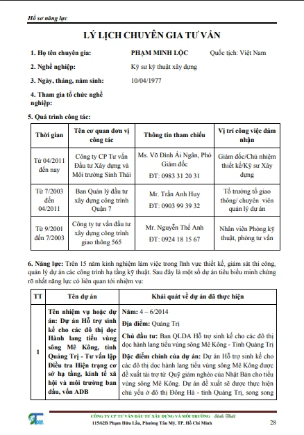 Chứng chỉ năng lực 2